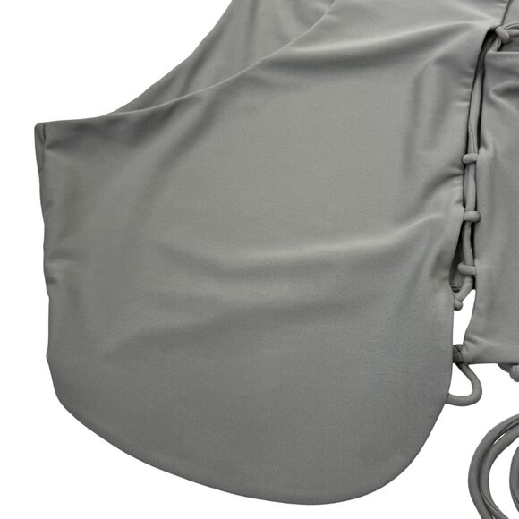 SKIMS Lace Up Super Crop Top Chrome Womens 4X - Picture 6 of 13